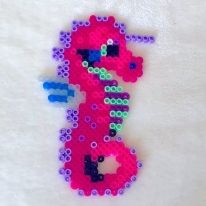 Rave Electric Seahorse Kawaii EDM Kandi Pendent